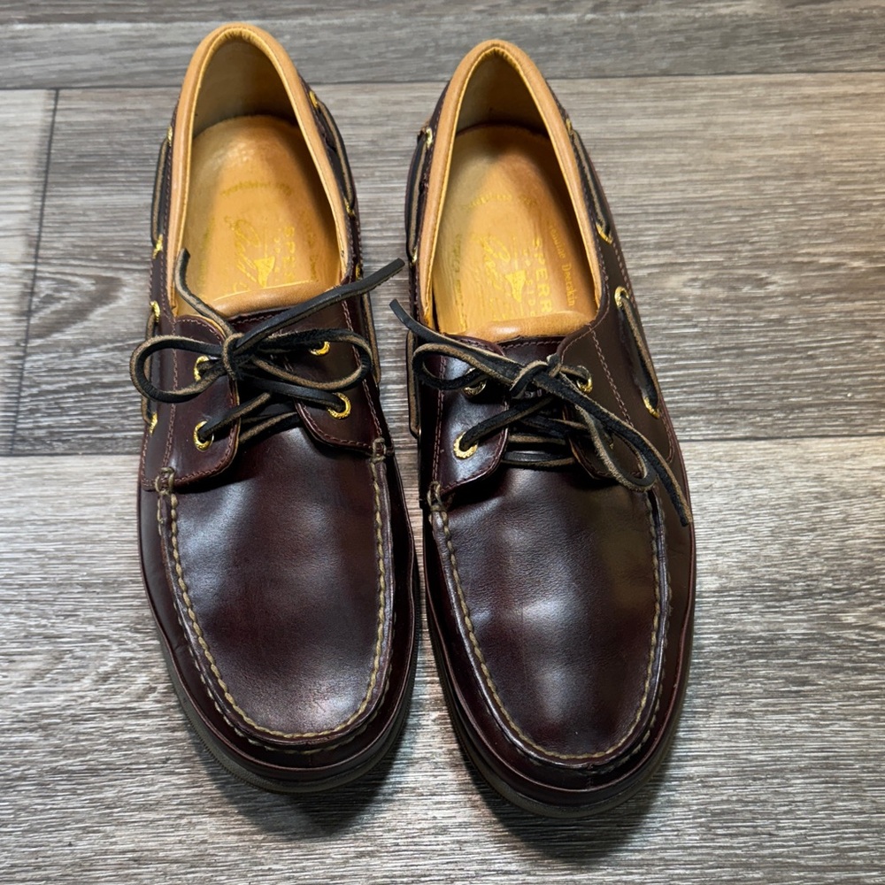 Sperry Dark Brown Leather Men's Boat Shoes size 10.5 (s266)